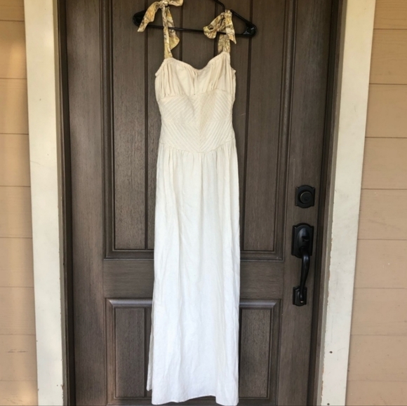 **1 Left SZ 2**Free People Santorini Ivory Ecru Maxi Dress - Picture 15 of 16